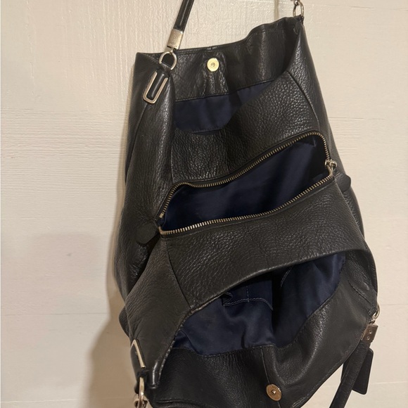 Coach Black Pebbled Leather Shoulder Bag - Picture 6 of 10